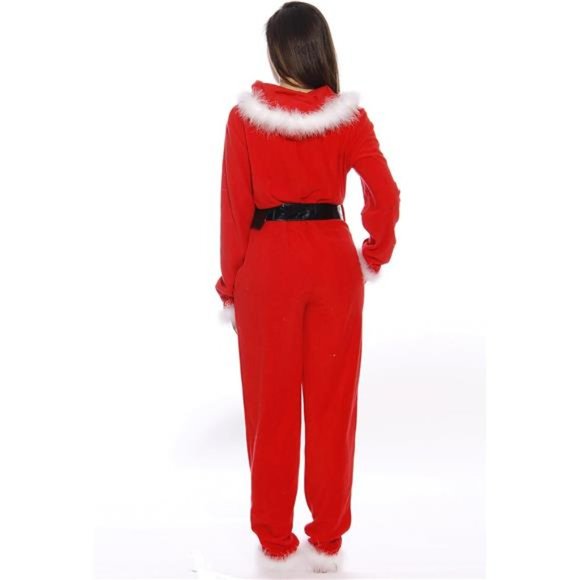Sexy Holiday Santa Adult Onesie Pajamas - Picture 3 of 3